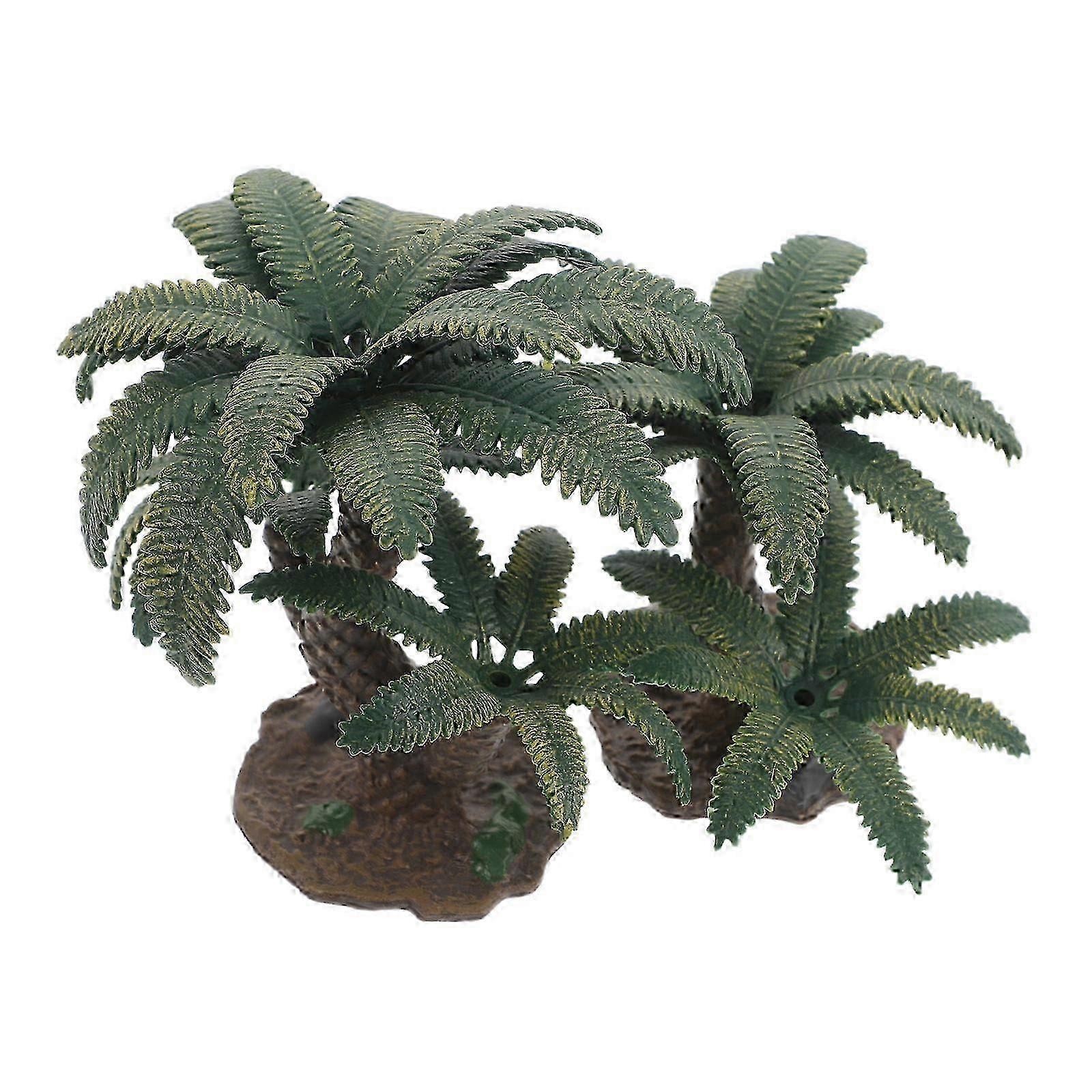 Miniature Tree Models compatible with Micro Landscape, 2Pcs Plastic Tropical Tree Decor compatible with Sand Table Architecture Model