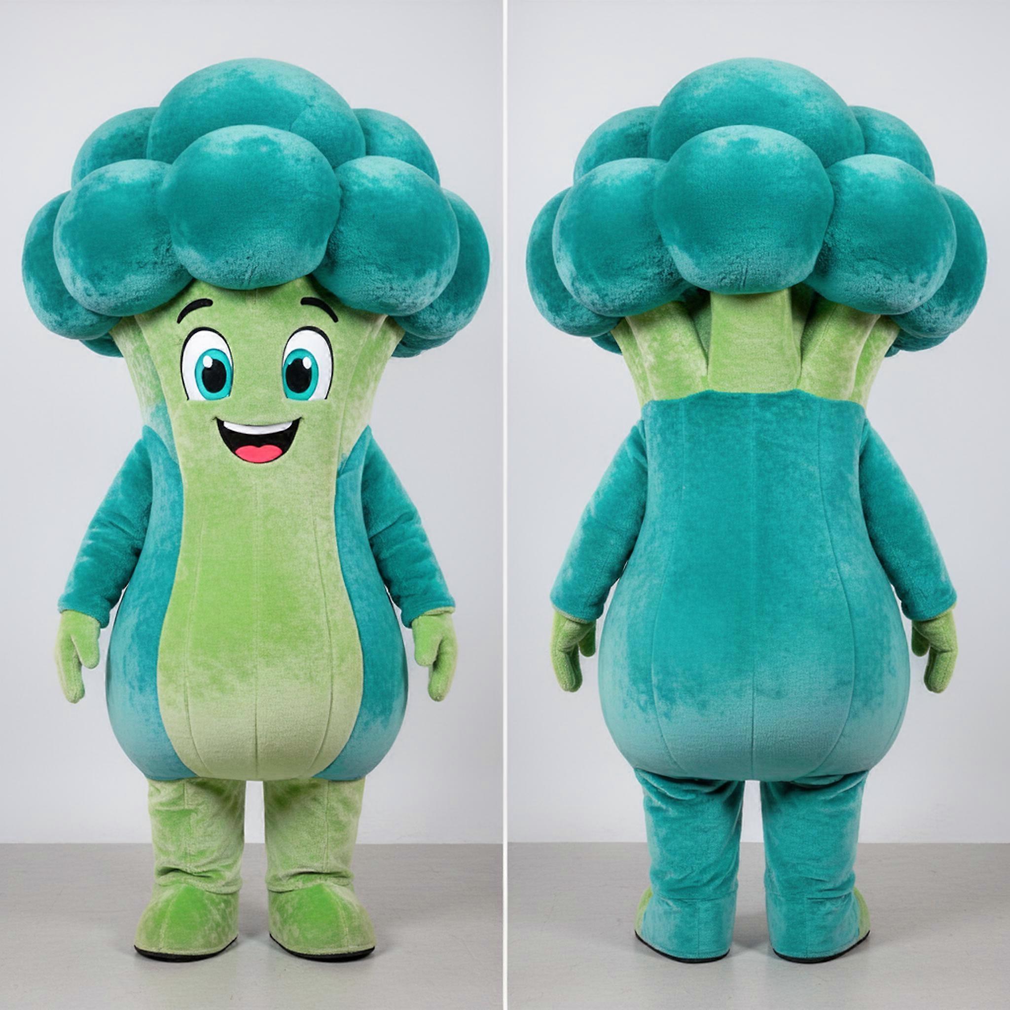 MASTICOT Turquoise Fluffy Broccoli Mascot