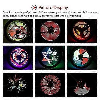 64 LEDs RGB Programmable Rechargeable Bicycle Wheel Light for Spokes and Hub