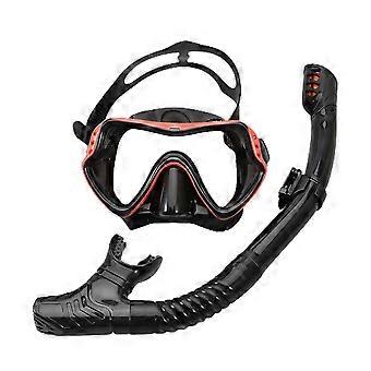 Taucherbrille für Erwachsene mit großem Rahmen und Glas aus gehärtetem Glas und bequemem Silikonrock, ideal zum Schwimmen und Schnorcheln