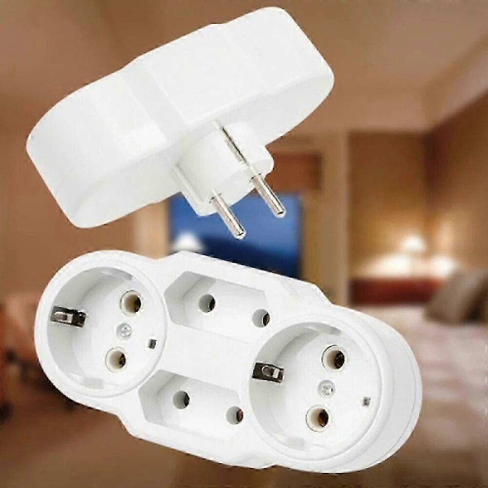 250v Triple Plug Protective Contact Multiple Plug Power Distribution Adapter EU To Russian Good Quality Conversion Socket