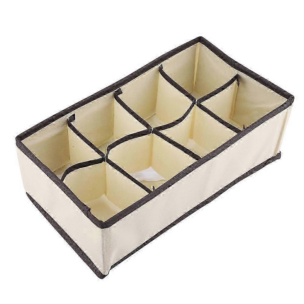 8 Grids Underwear Sock Bra Storage Case Portable Foldable Divider Container