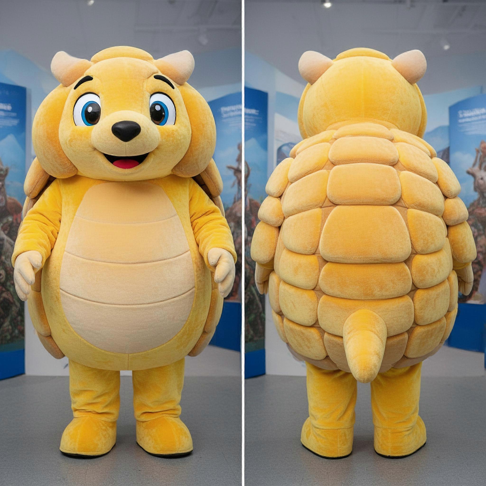MASTICOT Yellow Round Glyptodon Mascot