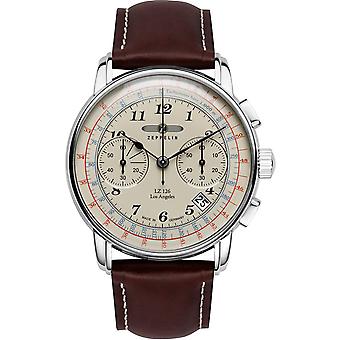 Zeppelin lz126 Los Angeles Quartz Analog Man Watch with Cowskin Bracelet 7614-5