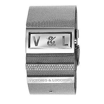 V & l tempo 1 hour with car case Watch for Women Analog Quartz with stainless steel bracelet VL008605