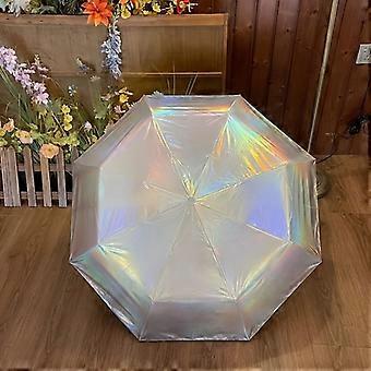 Ein farbenfroher Regenschirm mit Farbverlauf, 8 Streben, manueller Öffnungs- und Schließfunktion, windfest, inklusive Zubehör, Sonnenschutz, geeignet für