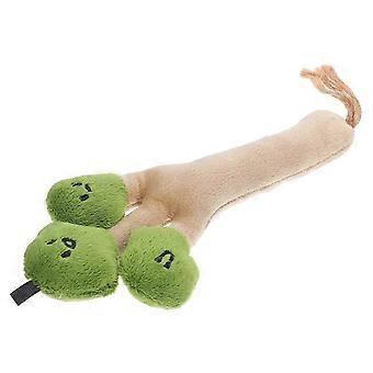 Kartonkattenpluche kauwspelletje, interactief speelgoed voor kittens om op te bijten, 20 cm.