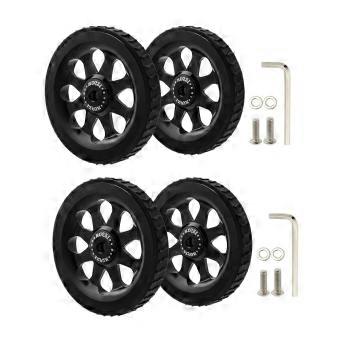 4pcs Folding Bike Easy Wheels, Ceramic Bearing Widened Rollers Compatible with Folding Bike Upgrade
