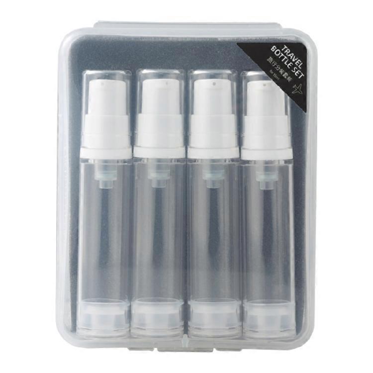 3/4Pcs Empty Refillable Vacuum Pump Press Bottles for Lotion Perfume Essential