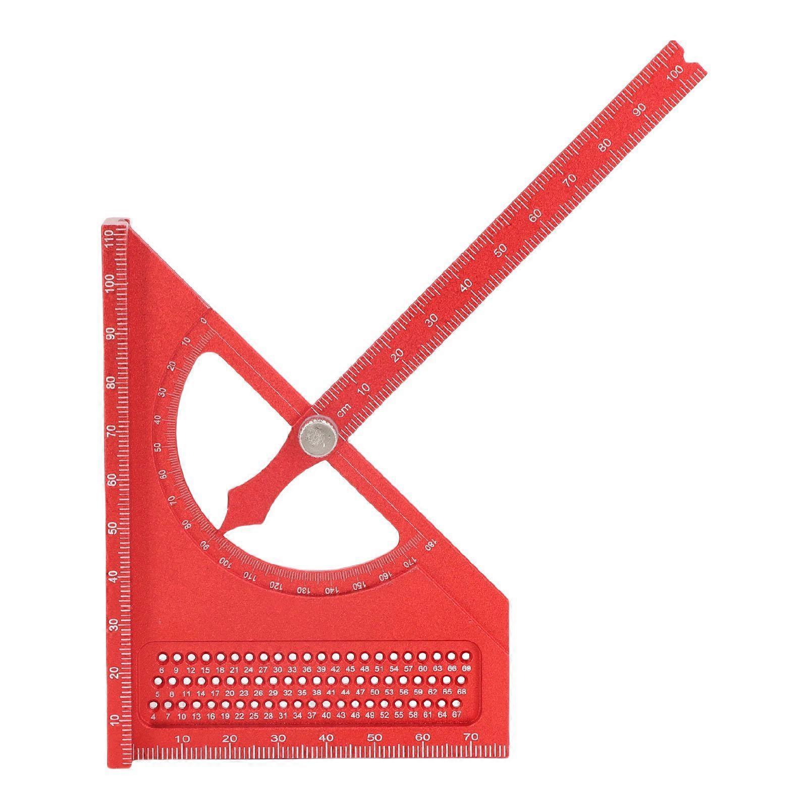 Woodworking Semi Circular Pointer Angle     Aluminum Alloy Carpenter Protractor 3D   Multifunctional Ruler
