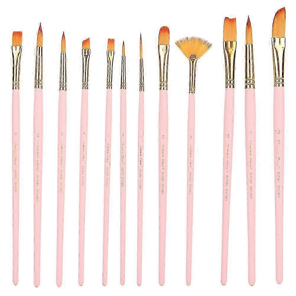 12-Piece Nylon Watercolour Brush Set