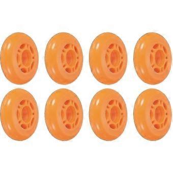 R10 70mm 82A Inline Skate Wheels 8 Pack - Replacement Roller Skate Wheels for Indoor/Outdoor Skates - Orange