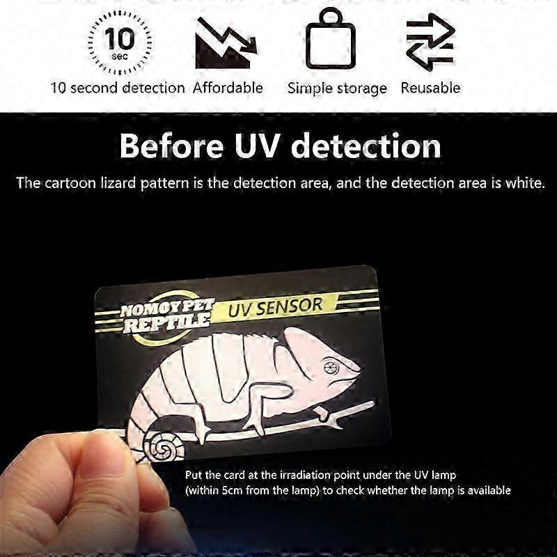 Reptile and Turtle UVB Light Bulb Testing Card