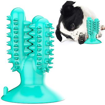 Saugnapf Hund Zahnbürste Zähne Sticks Essen Leck Bissfest Spielzeug Molar Kau Haustier Zubehör Blau