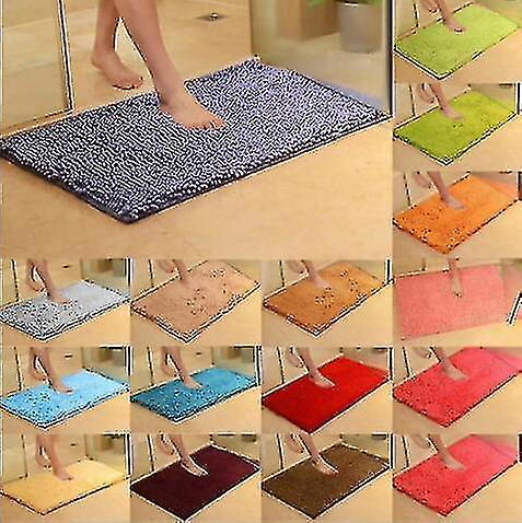 Non-slip Rectangle Shaggy Soft Bathroom Rugred