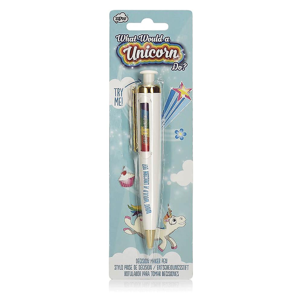 NPW USA Attractive Magical Cute Unicorn Decision Maker Pen Just One Click