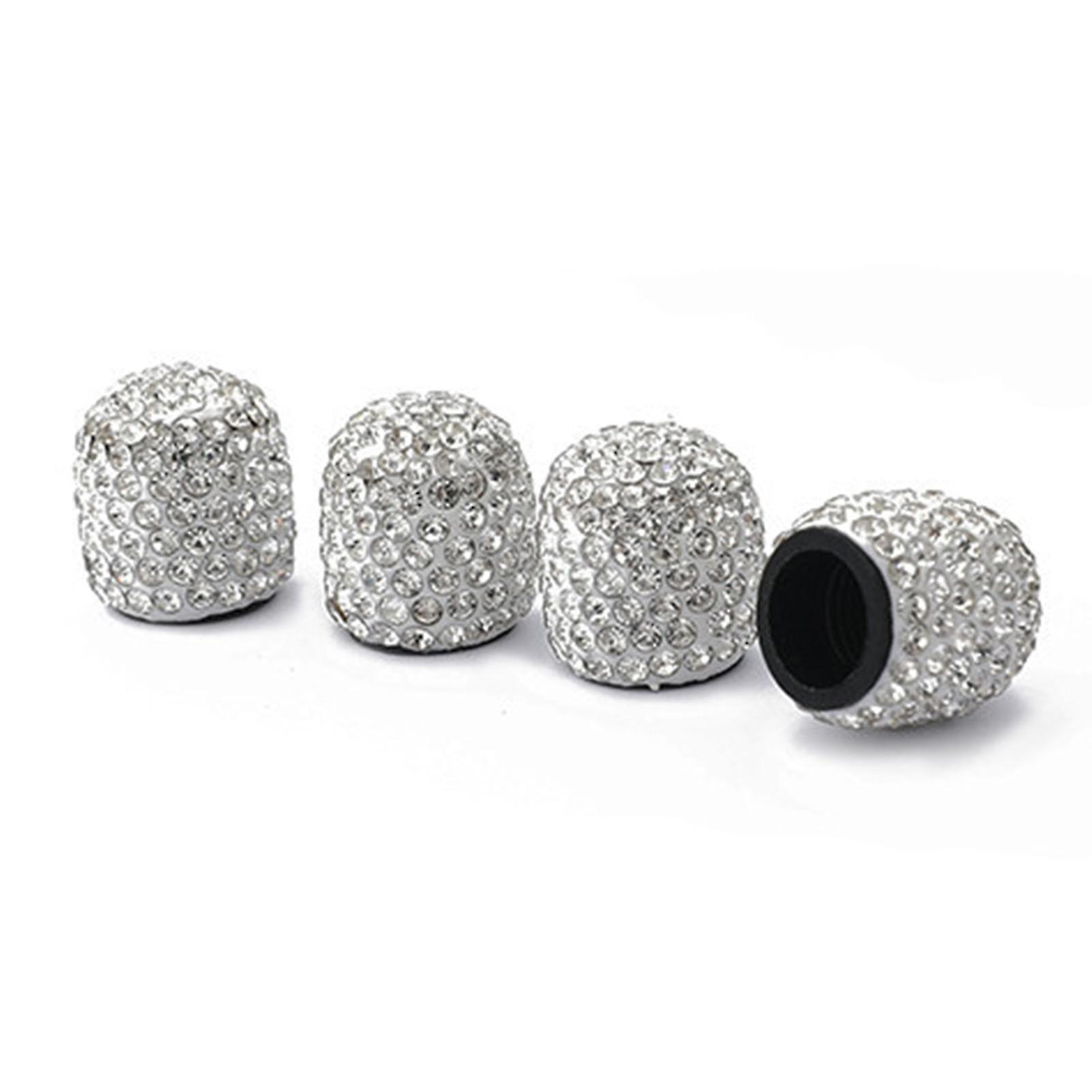 4pcs Shiny Car Tire Valve Stem Caps Sturdy Premium Material Easy Operation Tool For Most Cars Motorcycles
