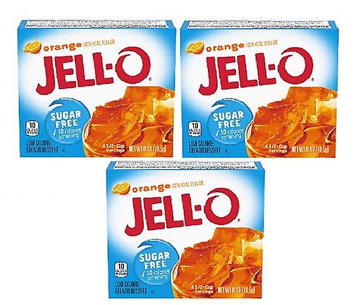 Jell-O Πορτοκάλι Χωρίς Ζάχαρη Instant Jello Mix 3 Pack