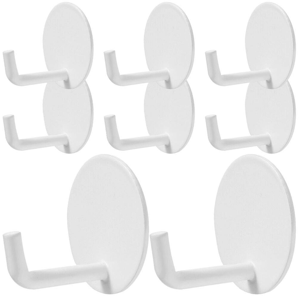 8pcs Sticky Hooks Adhesive Wall Hooks Hanging Hooks Over The Door Hook