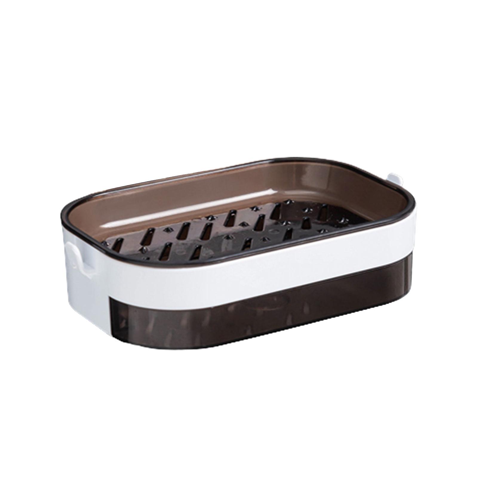 Plastic Bathroom Soap Dish Tray 2 Tier Quick Drying Bathroom Soap Dishes