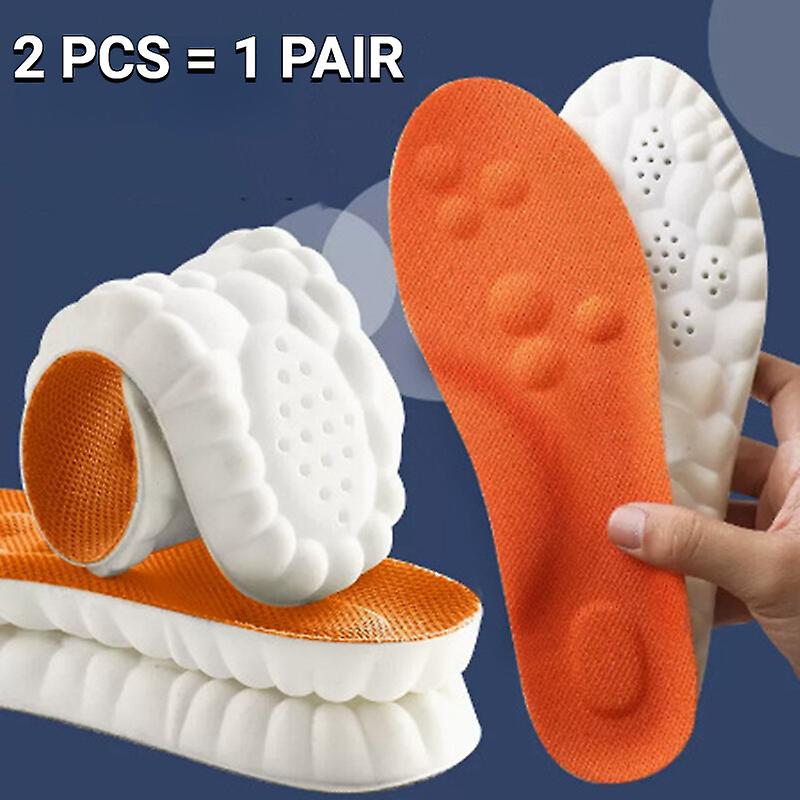 Comfort And Odor Control: Men's Pu Cushioned Sports Insoles - Leisure, Anti-bacterial, Sweat-wicking, Breathable, High Elasticity, Shock Absorbing