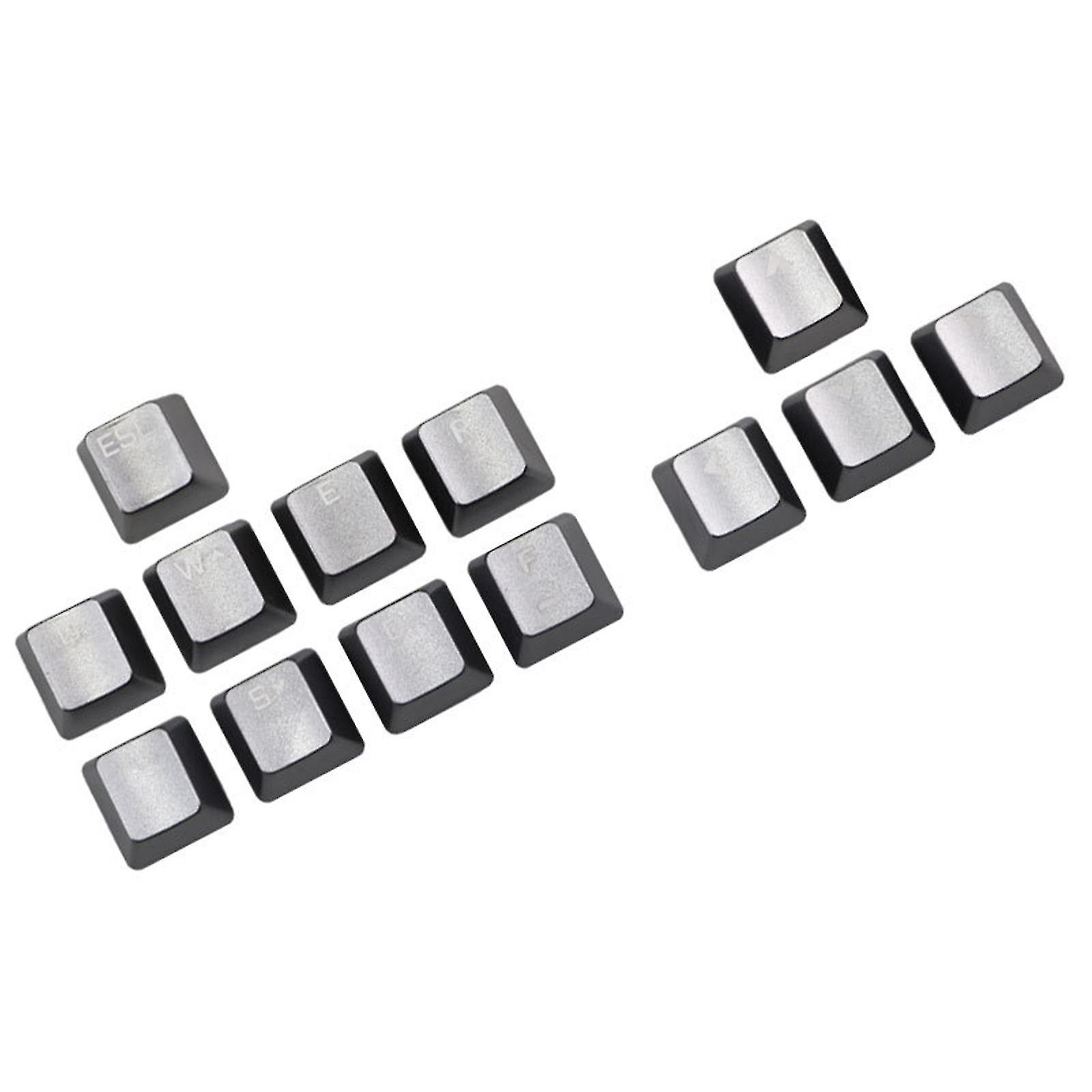Replaceable Front Engraving Mechanical Keyboard Metal Keycaps Esc Qwerasdf