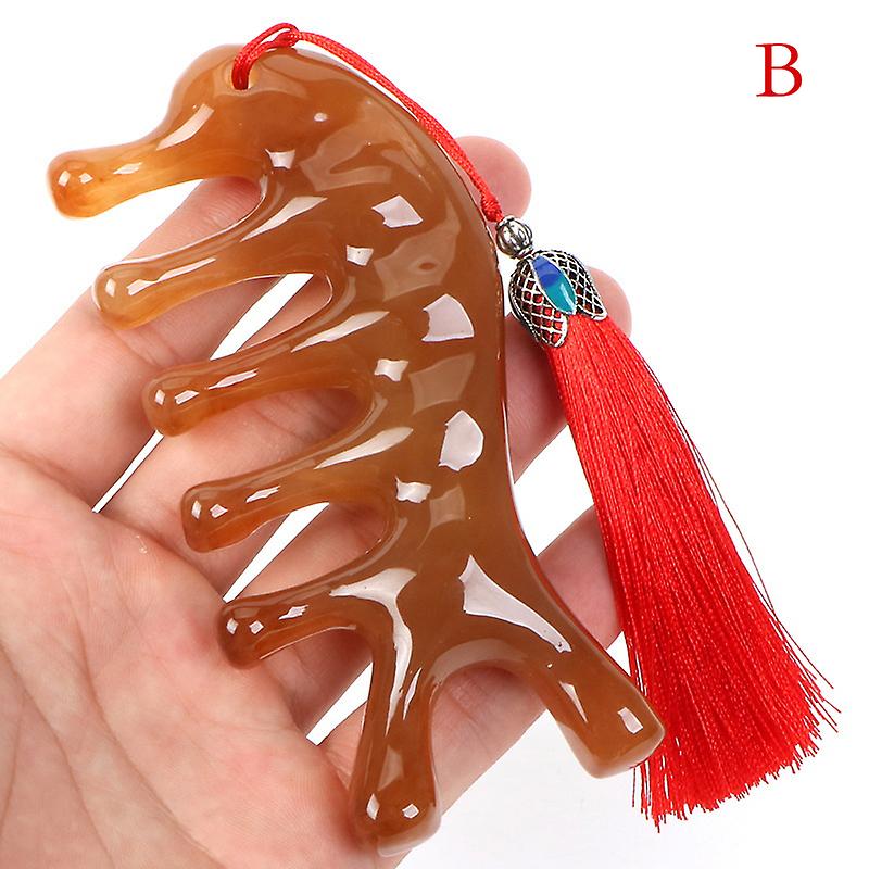 1pc Resin Meridian Massage Comb Facial Wide Tooth Guasha Scraping Massage
