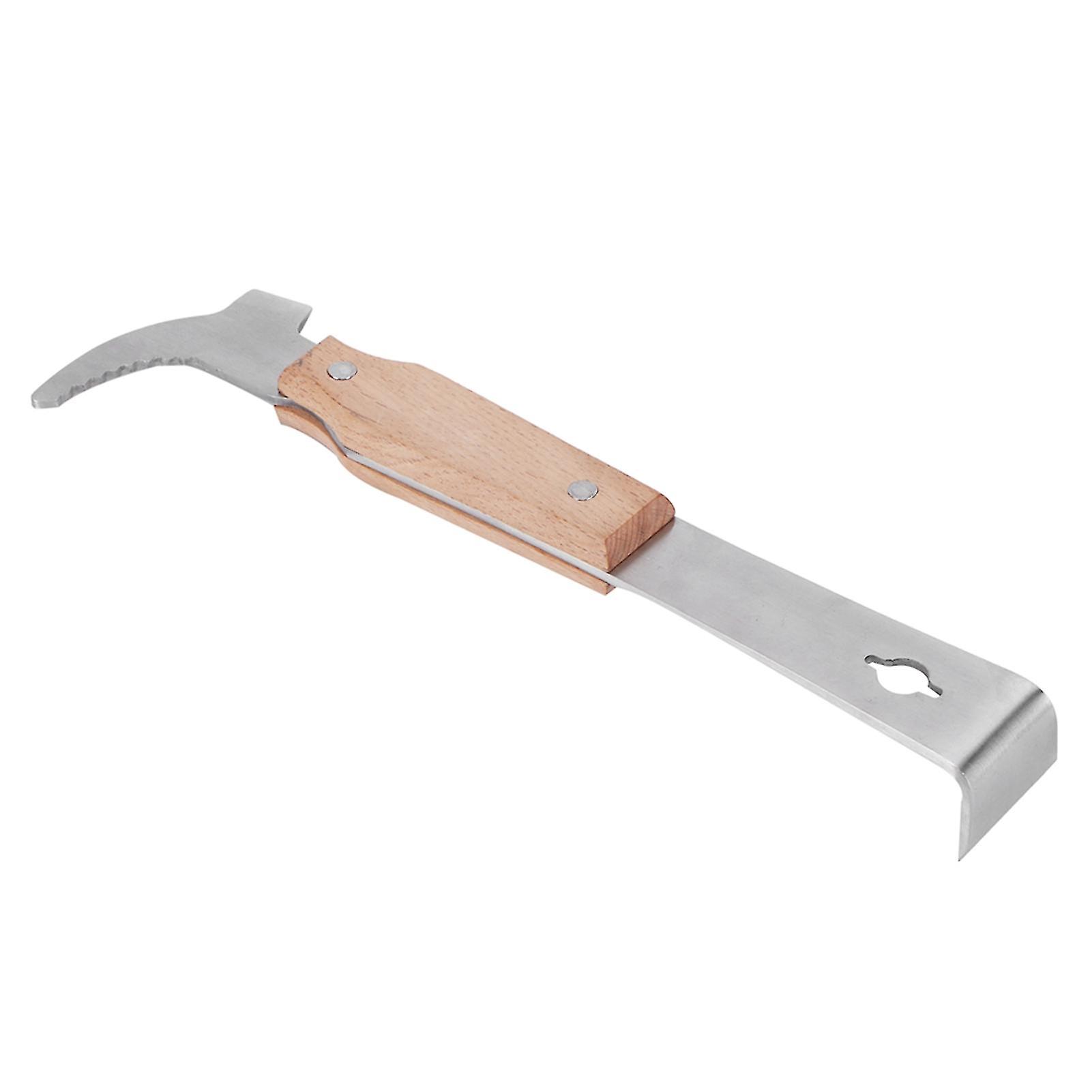 Honey Scraper Stainless Steel Beehive Honey Knife Cutter with Wood Handle Beekeeping Tool