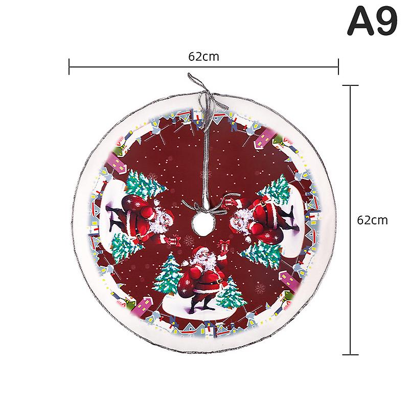 Pomul de Crăciun Fusta Desen animat Moș Crăciun Om de zăpadă Xmas Tree Fusta Crăciun Decor