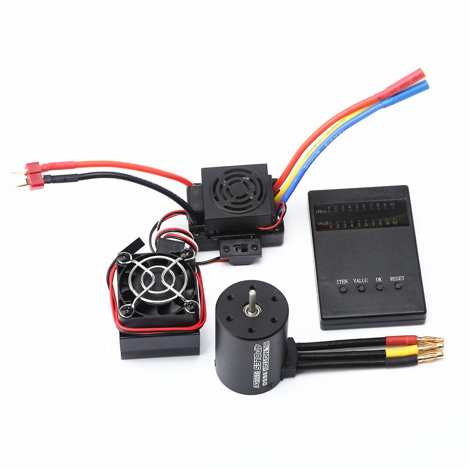 Brushless Motor With 60a Esc & Programmer Card & Heat Sink Combo