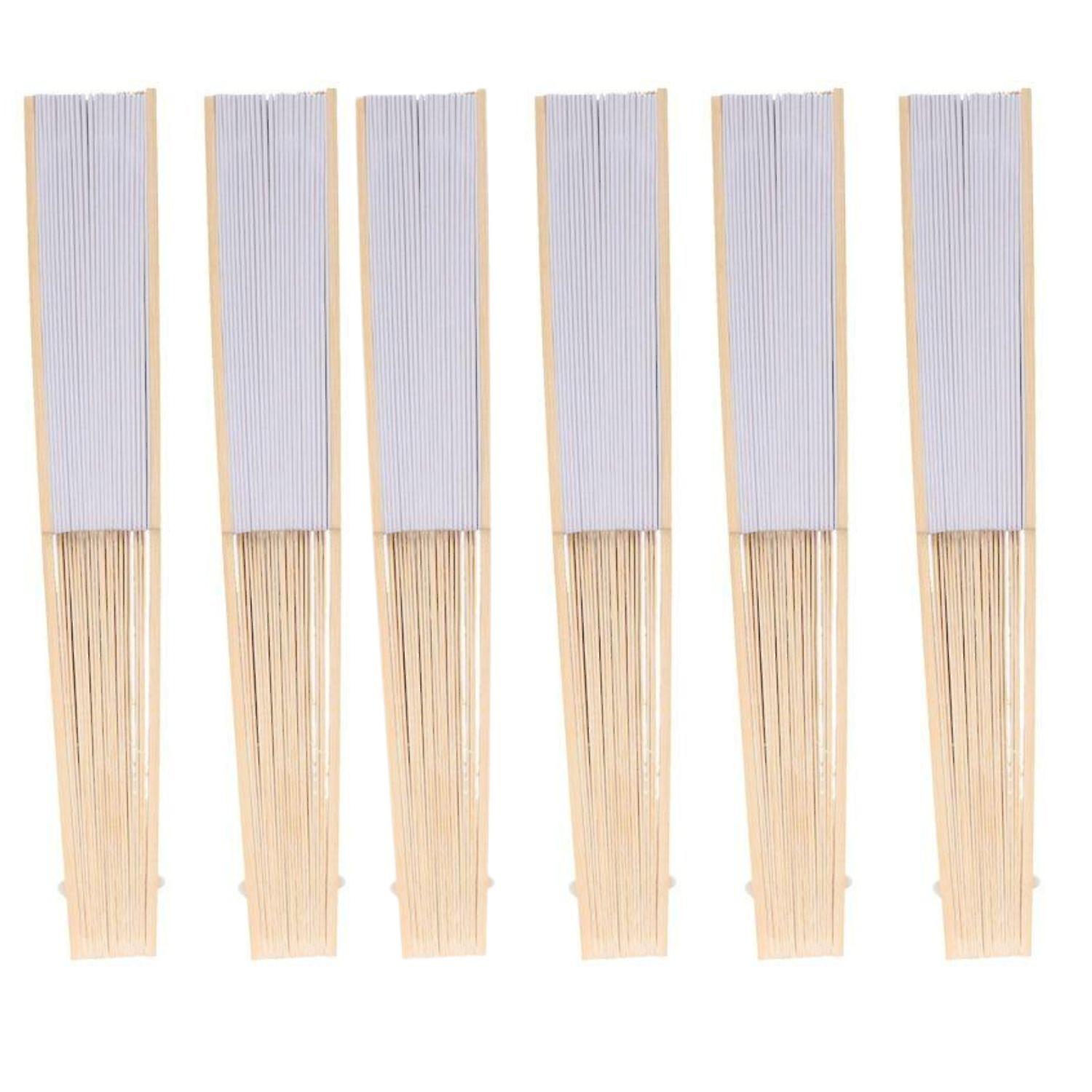 6 paper fans to customize 21 cm