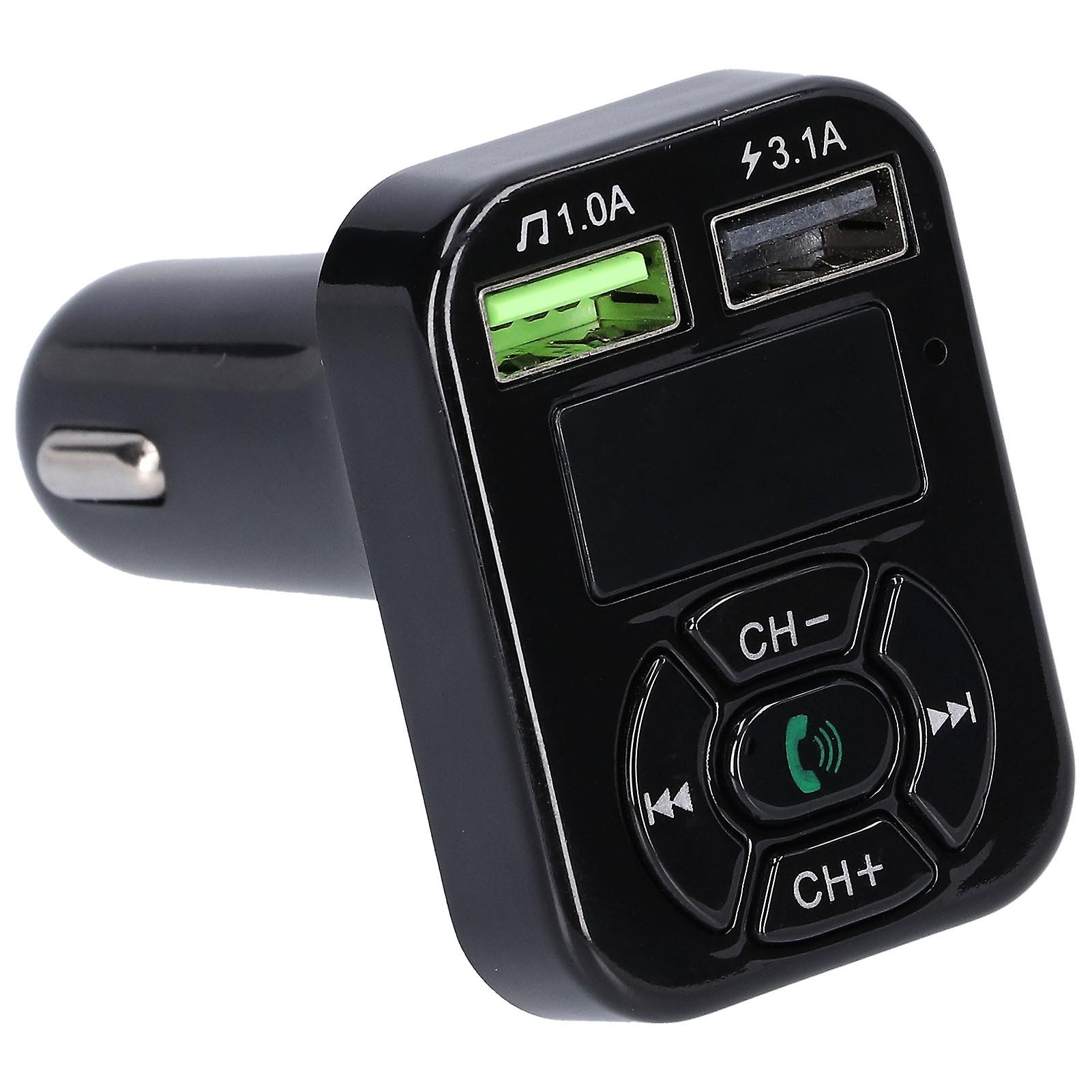 Bluetooth 5.0 Car FM Transmitter - Wireless Handsfree MP3 Player for U Disk & Memory Card