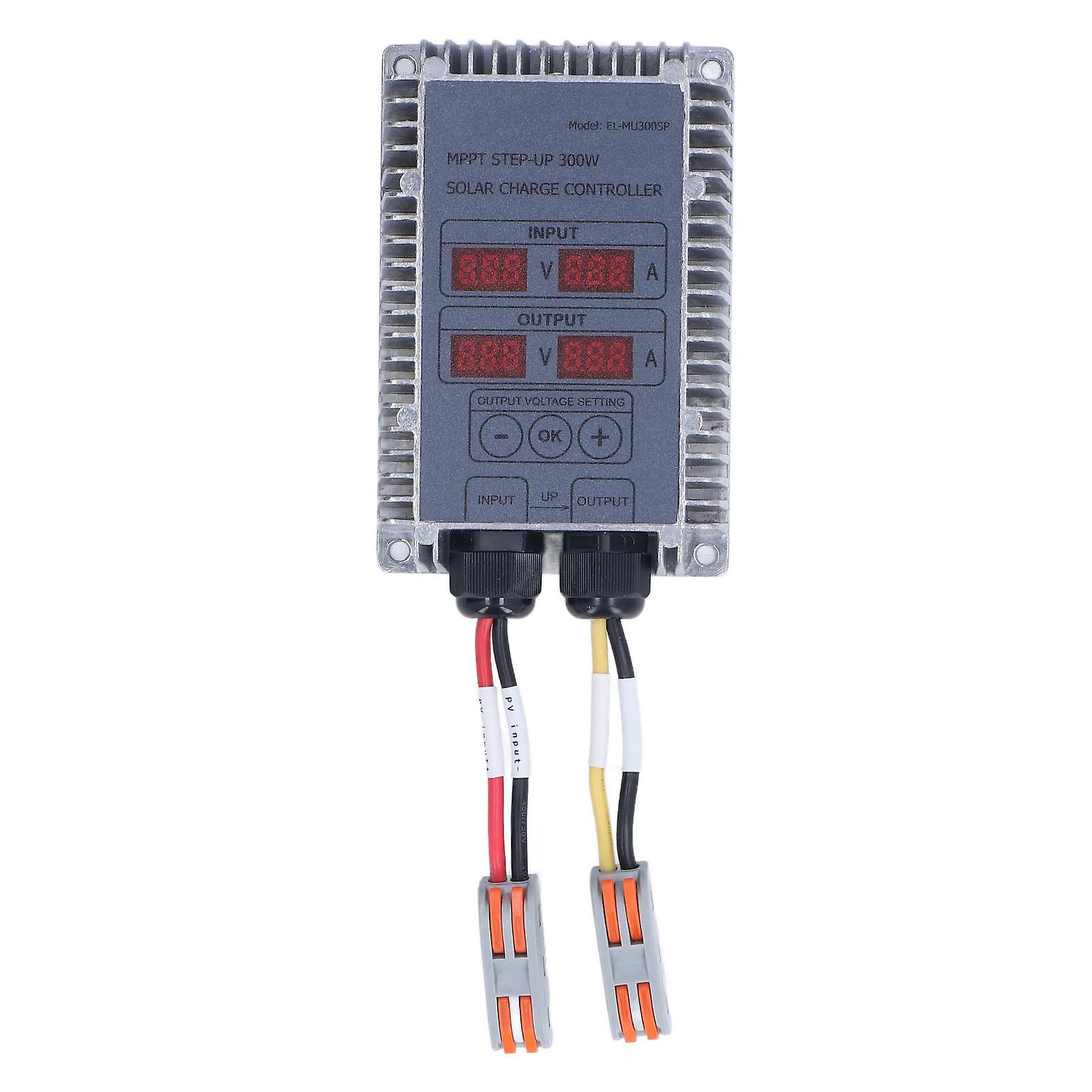 Solar Battery Charge Controller Boost MPPT Voltage Adjustable Waterproof with Display 24‑85V 300W