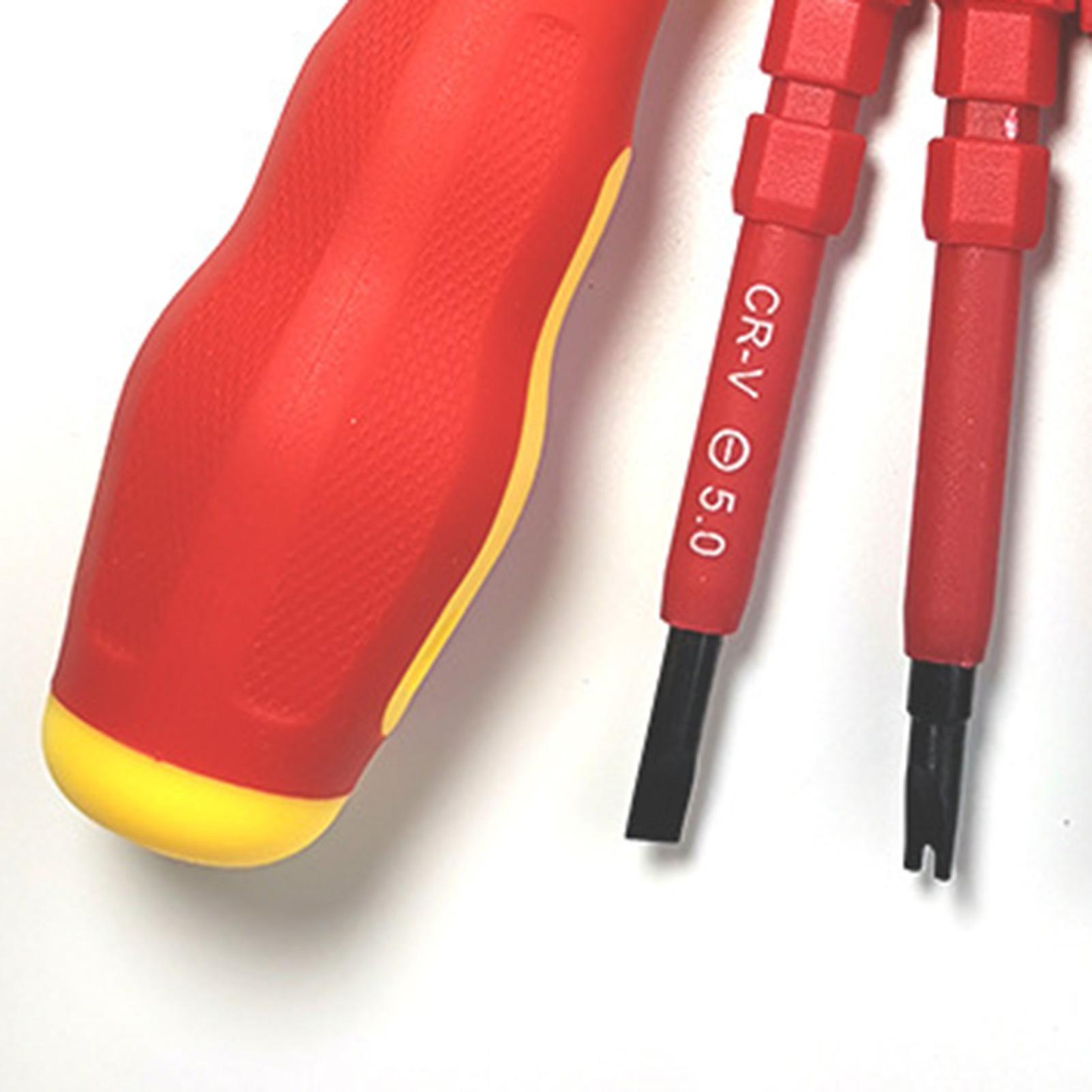 Insulated Screwdriver Set 6.3in Red Chrome Vanadium Steel
