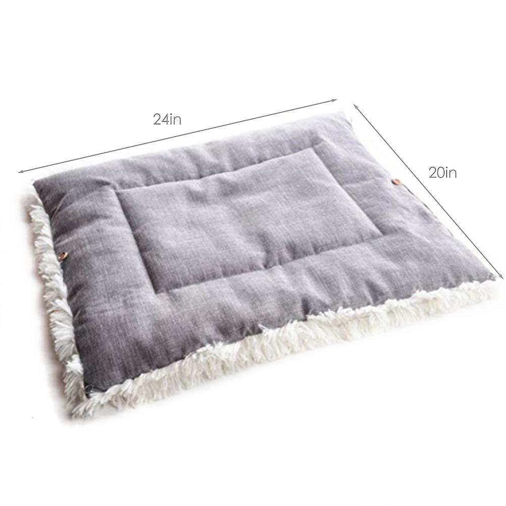 Dual Use Plush Pet Mat 61x51 cm Winter Warm Soft Cat Mat