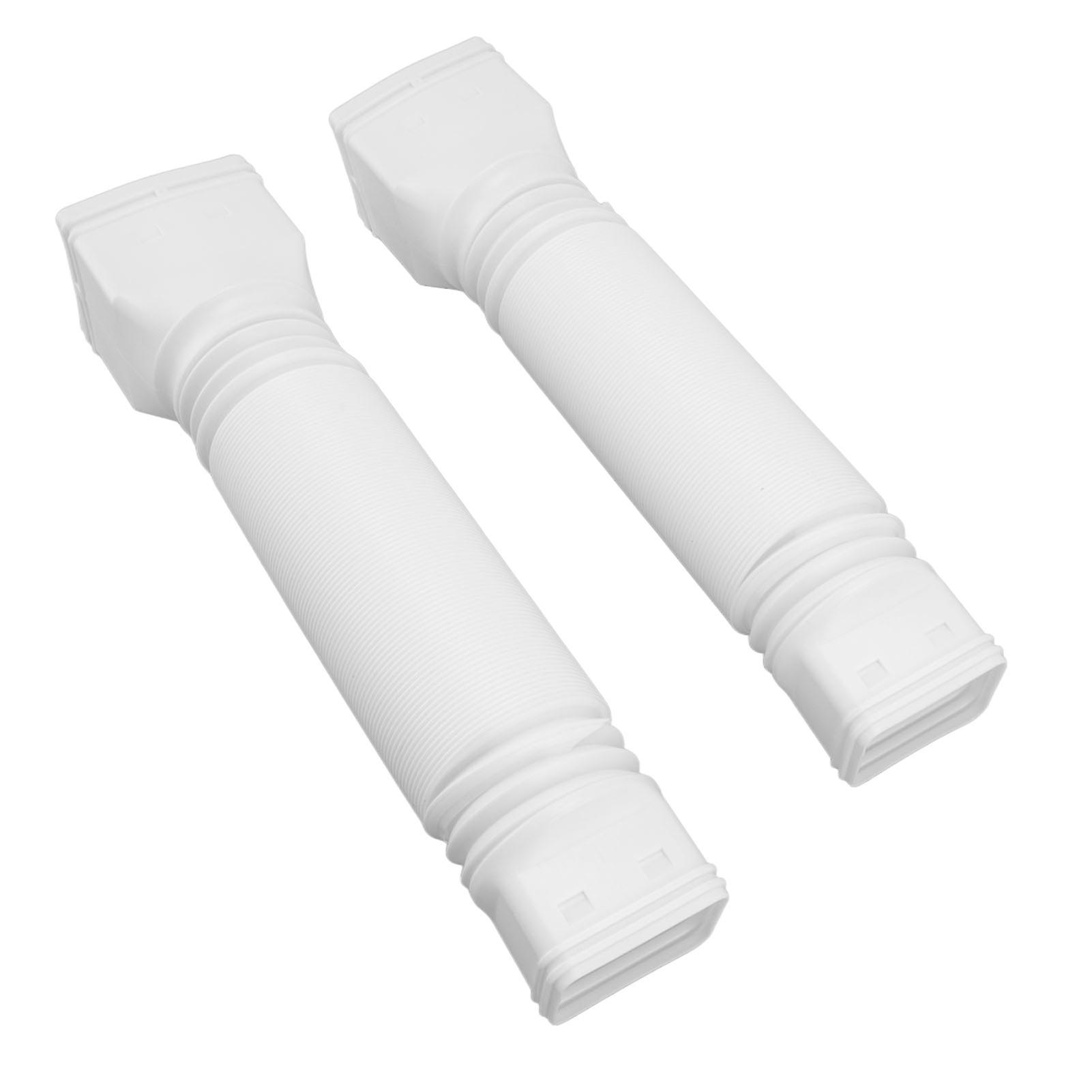 Rain Gutter Downspout Extensions Flexible Universal Drain Downspout Extender Drainage Connector Extendable From 20in to 29in White 
