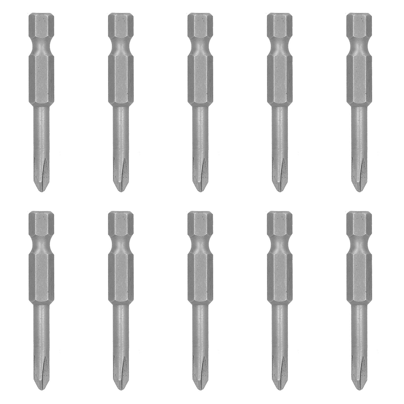 Qukaim Cross Screwdriver Bit Set 10Pcs Cross Screwdriver Bit Set, Magnetic Electric Screwdriver Bits, S2 Alloy Steel, 4mm Size, Hardware Tools for