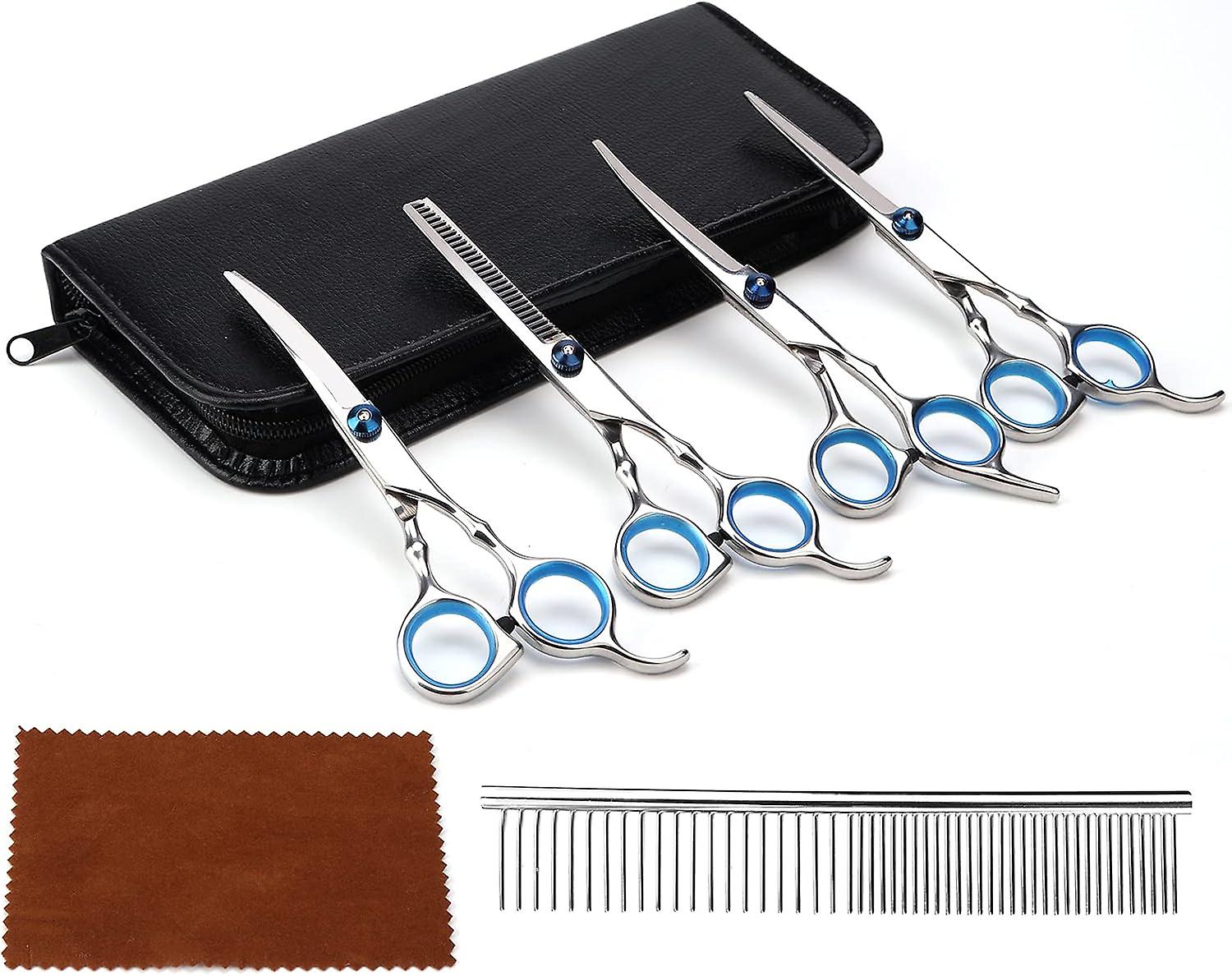 Pet Grooming Scissors, Professional Kit, Sharp and Durable Blades