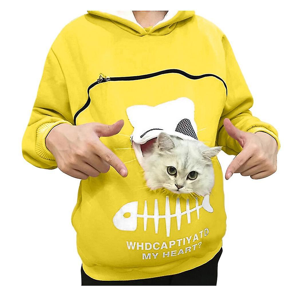 Felpe con cappuccio da donna con tasca a marsupio per amanti dei gatti, felpe con cappuccio con zampa di cane, pullover a maniche lunghe con cerniera, felpa Jzz