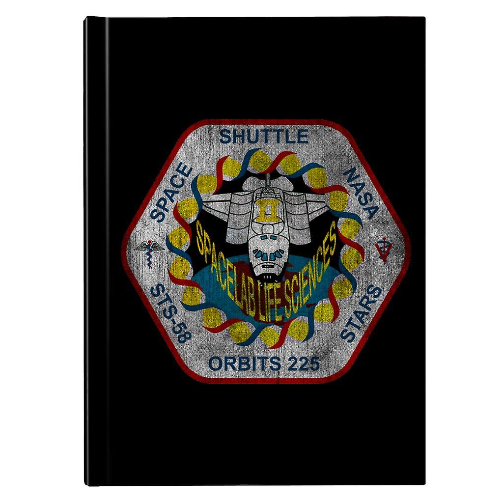 NASA STS 58 Columbia Mission Badge Distressed Hardback Journal