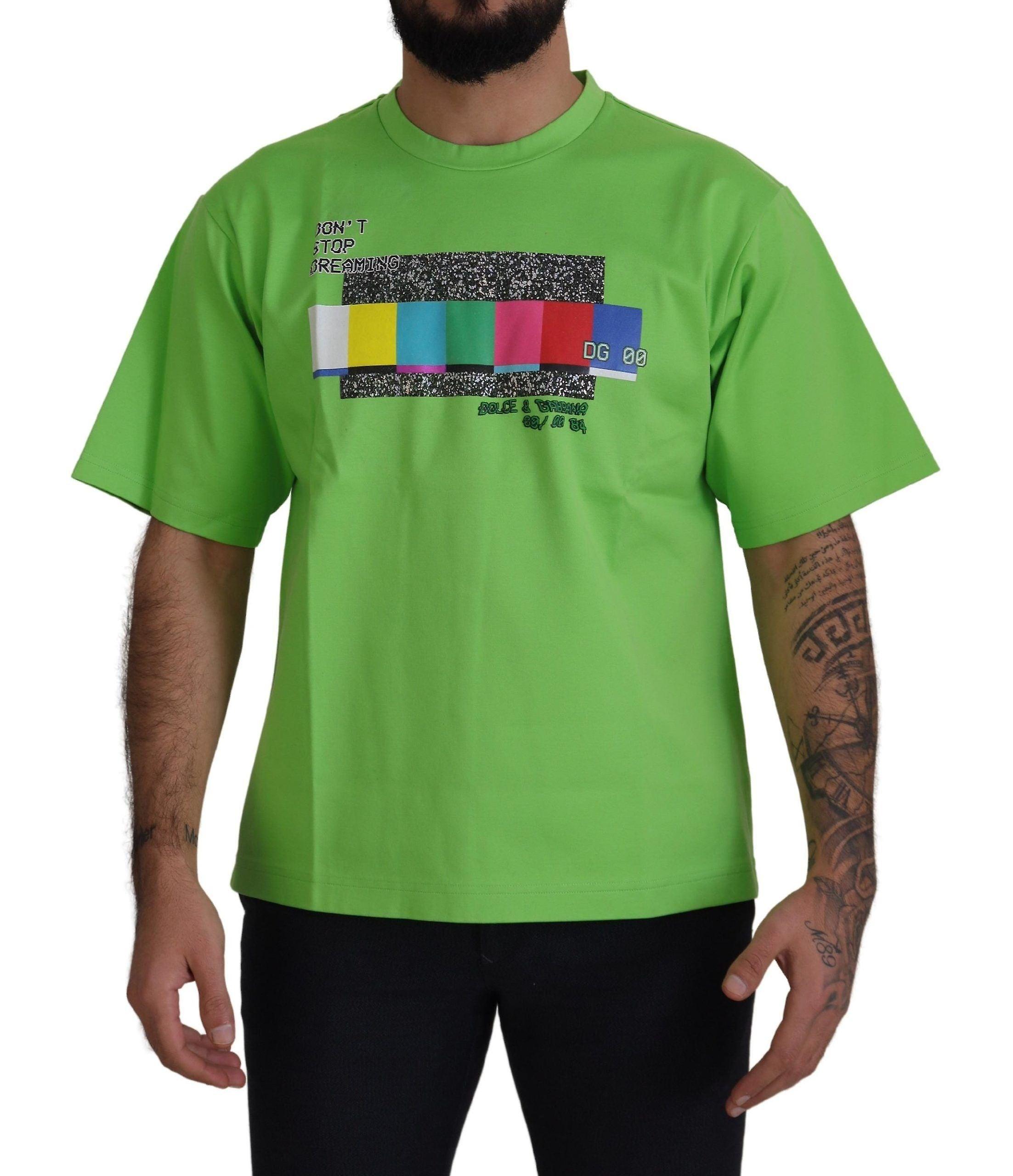 Green Cotton Dg Channel Top T-shirt