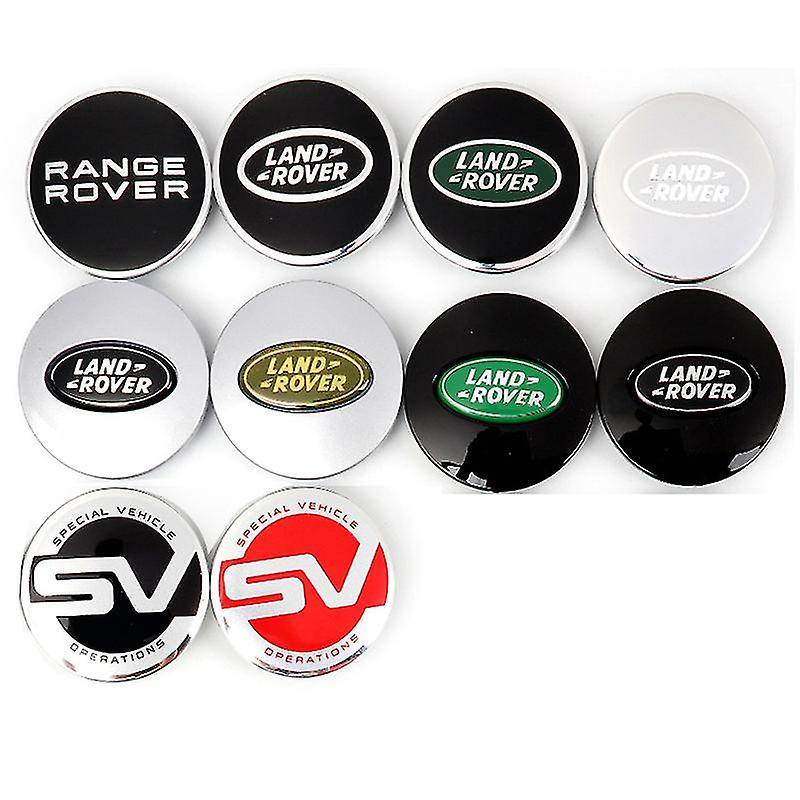 4-Pack Range Rover 62mm Black Wheel Center Hub Caps – Emblem Rover, Easy Install