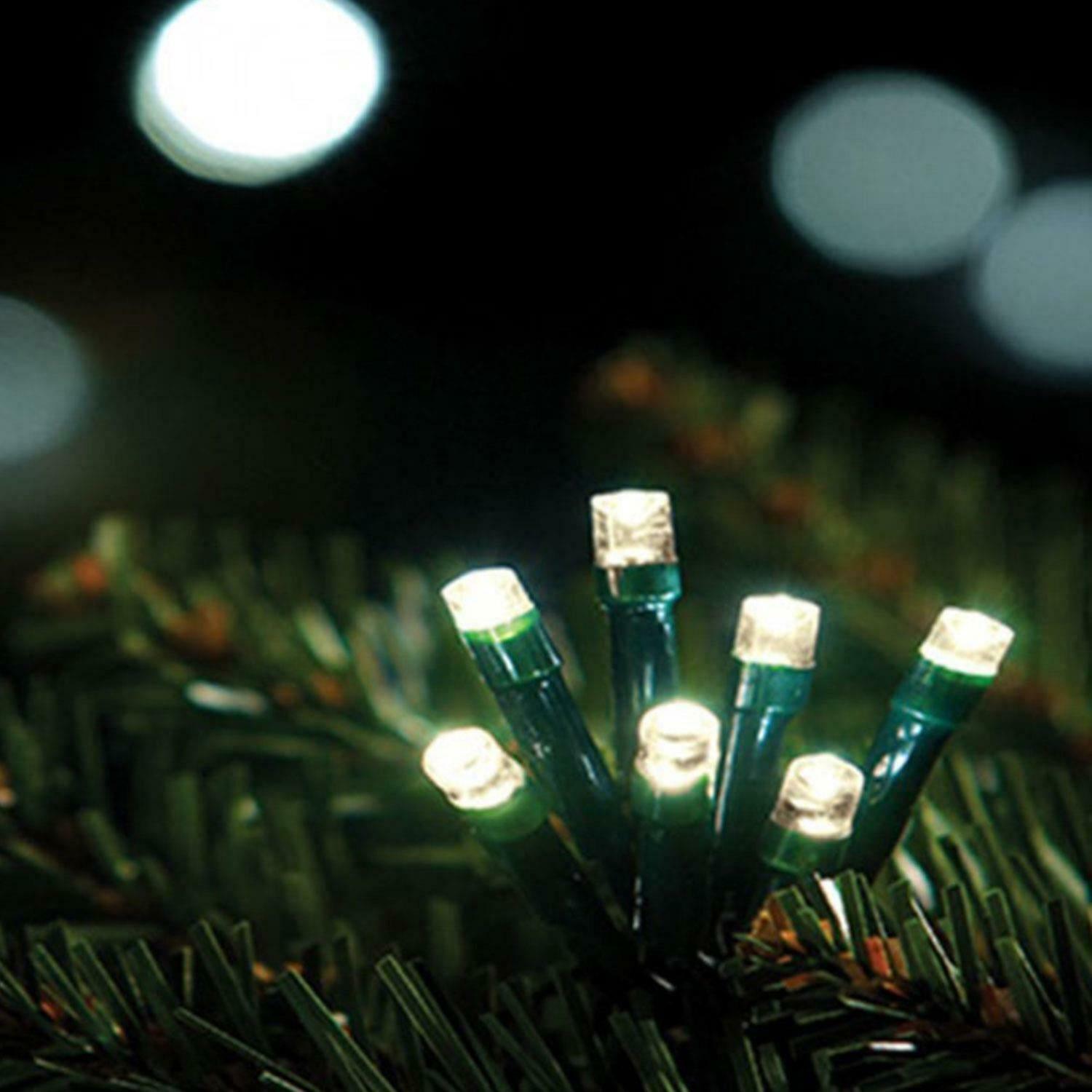 Snow White MultiColoured 400 Led Outdoor Battery Timer Lights