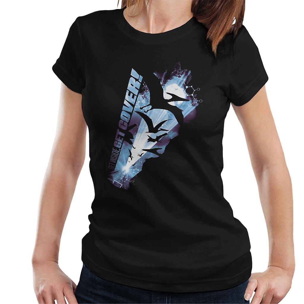 Jurassic Park Pteranodon Get Inside Get Cover Women's T-Shirt