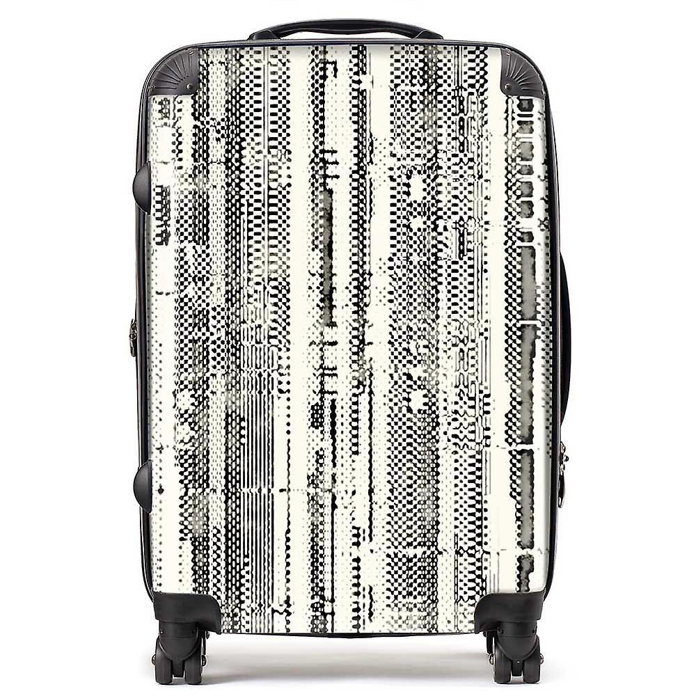 Washed Out Canvas Pattern Suitcase