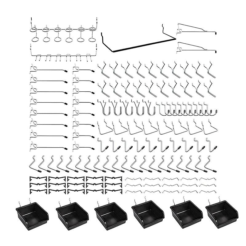 188 Piece Hooks With Pegboard Bins,peg Locks,for Organizing Various Tools For Kitchen Craft Room Accessories