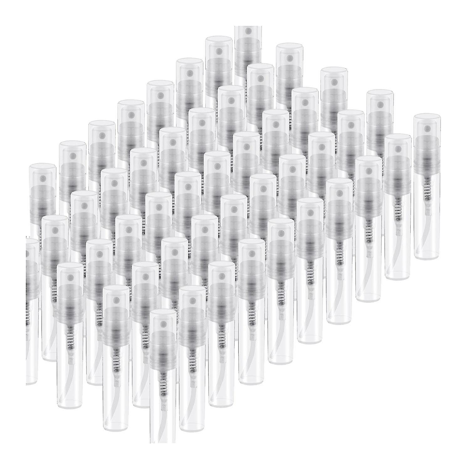 50 قطعة رذاذ عطر يمكن التخلص منه ، زجاجة رذاذ بلاستيكية شفافة زجاجة رذاذ محمولة - 3 مل