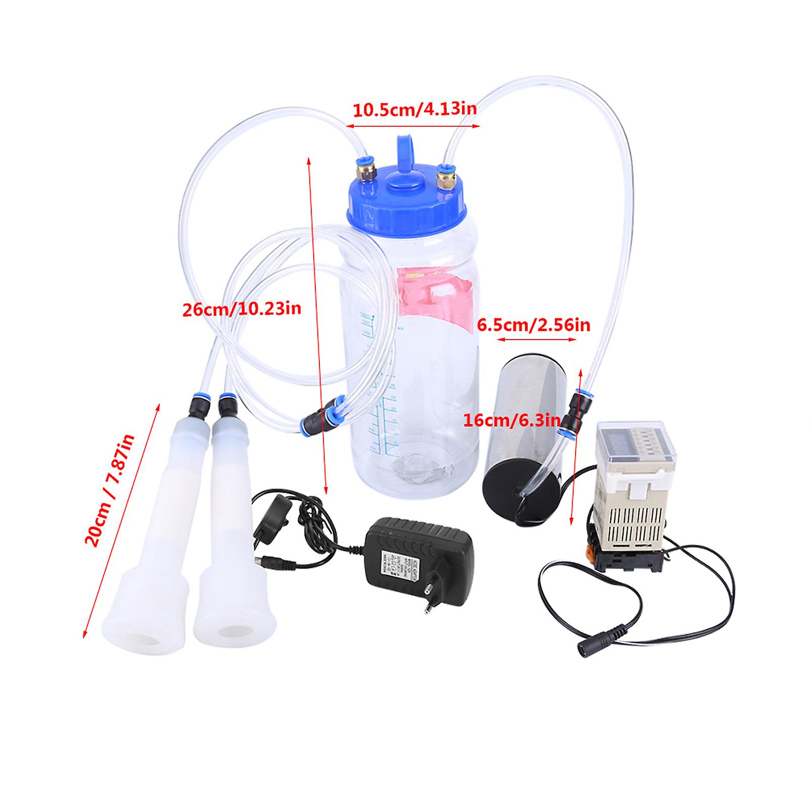 2L Portable Electric Milking Machine with Time Controller for Cow 100‑250V EU Plug