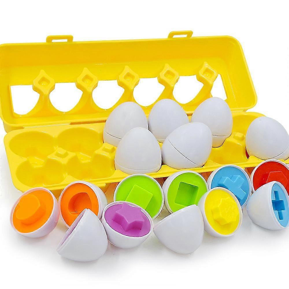 Smart Egg Pairing Twist Egg Recognition Colour Children's Educational Early Education Assembling Toys Simulation Egg Box