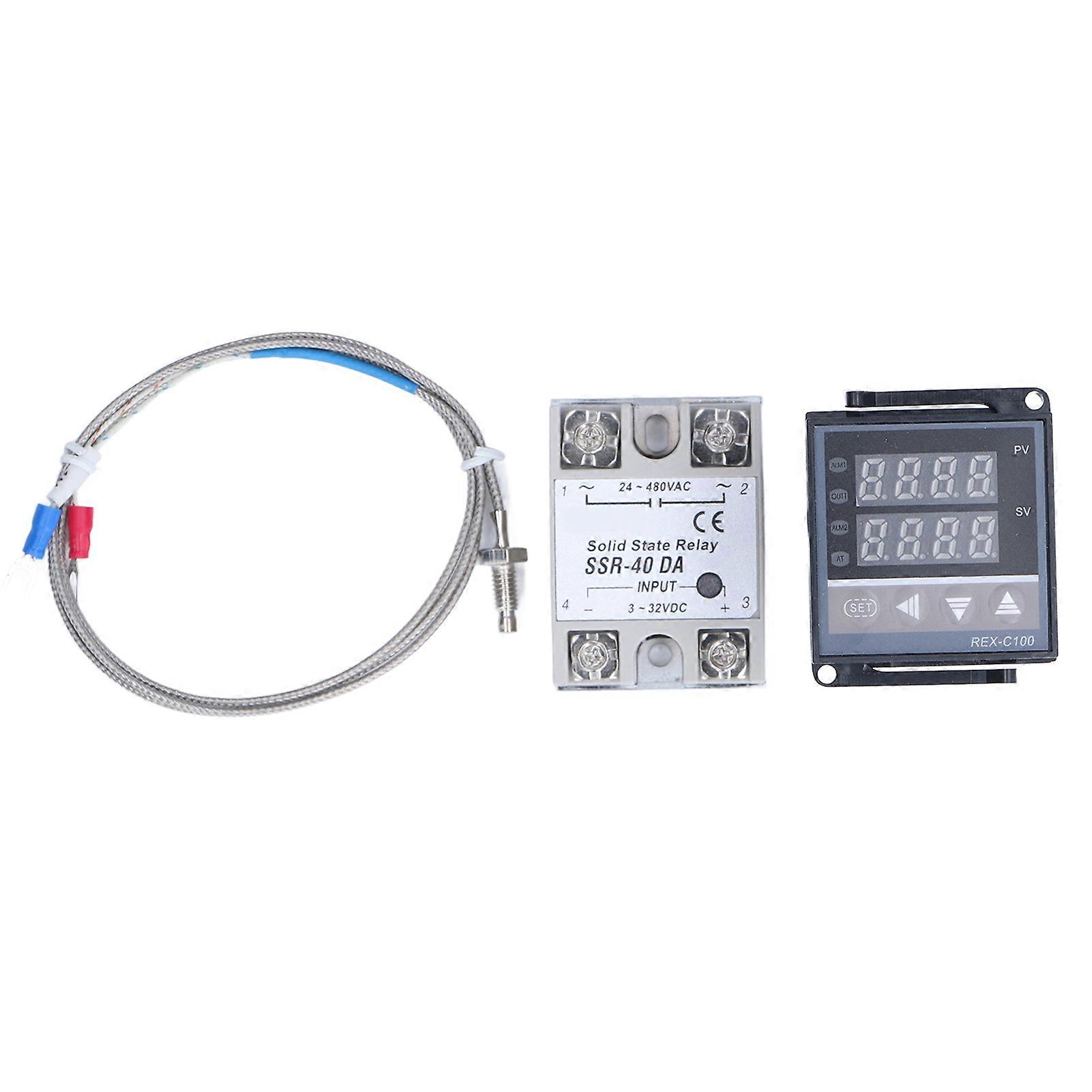 Temperature Controller Pid Solid State Relay Temp Sensing Thermocouple Digital Thermostat